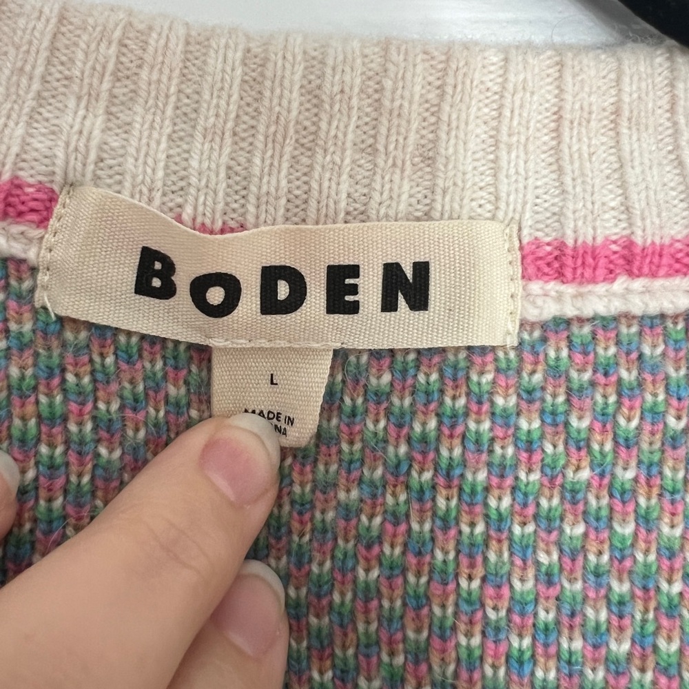 BODEN Abi Jacquard Cardigan (Aztec multi) SOLD OUT - Picture 9 of 9